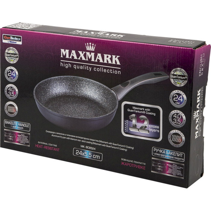 Сковорода MAXMARK Quantanium 24см (MK-BC8524)