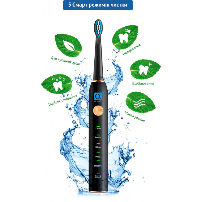 Электрическая зубная щётка AHEALTH Smart Sonic Smile 1 Black