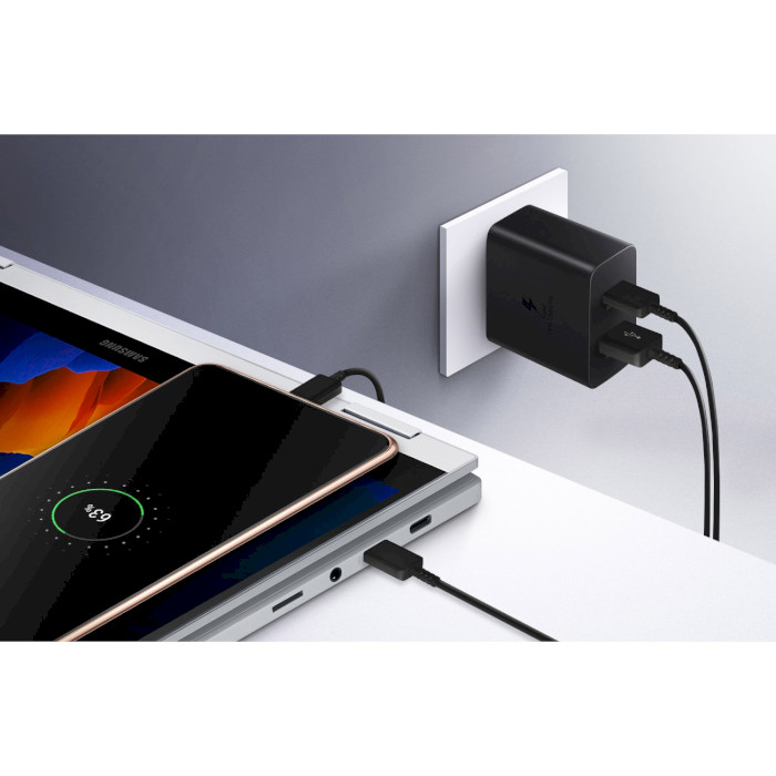 Зарядное устройство SAMSUNG EP-TA220 35W PD3.0 Power Adapter Duo Black (EP-TA220NBEGRU)