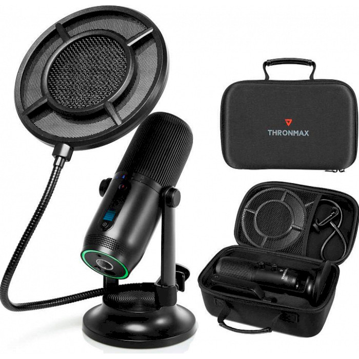 Микрофон для стриминга/подкастов THRONMAX MDrill One Studio Kit Jet Black (M2-B.K-TM01)