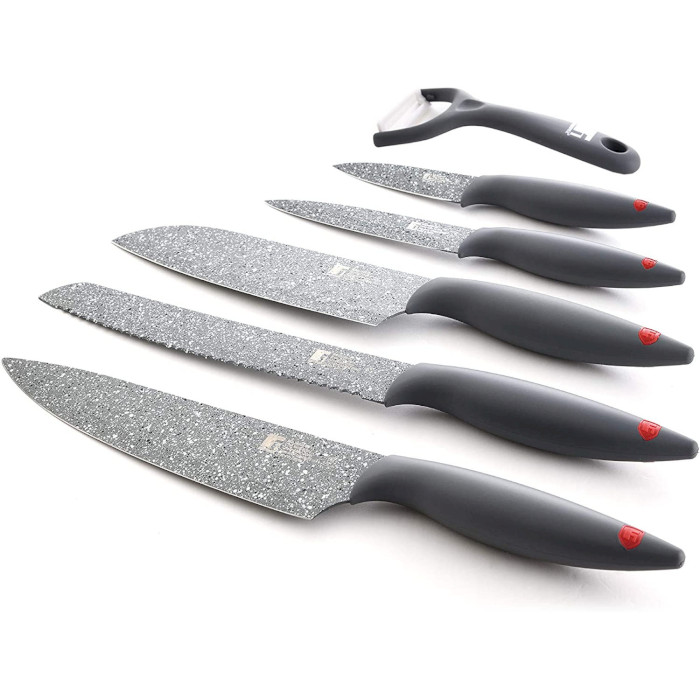 Набір кухонних ножів BERGNER Grafito 6пр (BG-39325-GY)
