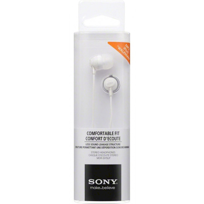 Навушники SONY MDR-EX15LP White (MDREX15LPW.AE)