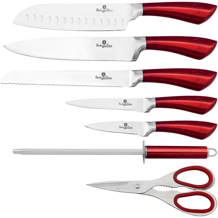 Набір кухонних ножів на підставці BERLINGER HAUS Infinity Line 8пр (BH-2043)