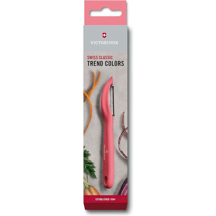 Овощечистка VICTORINOX Swiss Classic Trend Colors Universal Peeler Light Red 212мм (7.6075.12)