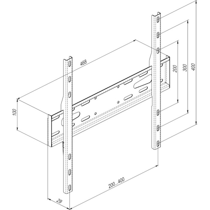 Крепление настенное для ТВ KSL WMO-6240P 32"-65" Black