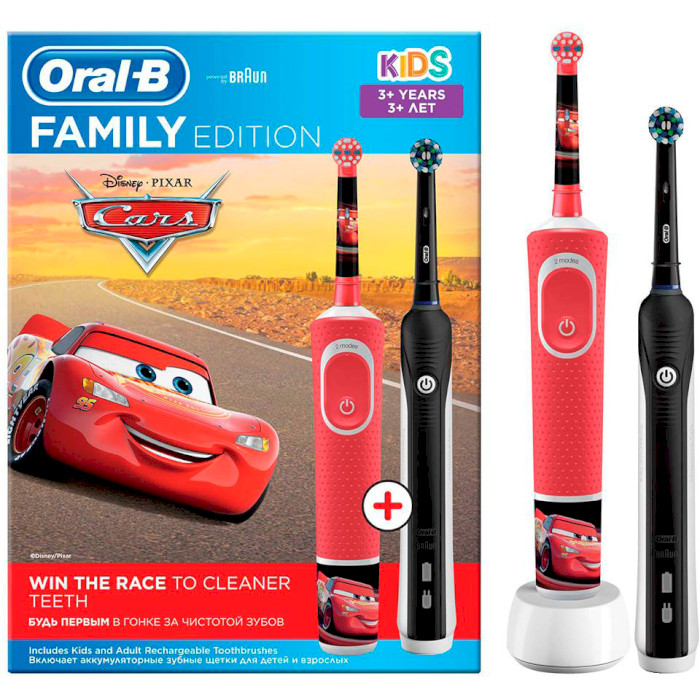 Набір електричних зубних щіток BRAUN ORAL-B Pro 700 + Kids Cars Family Edition D16.513.1U + D100.410.2K