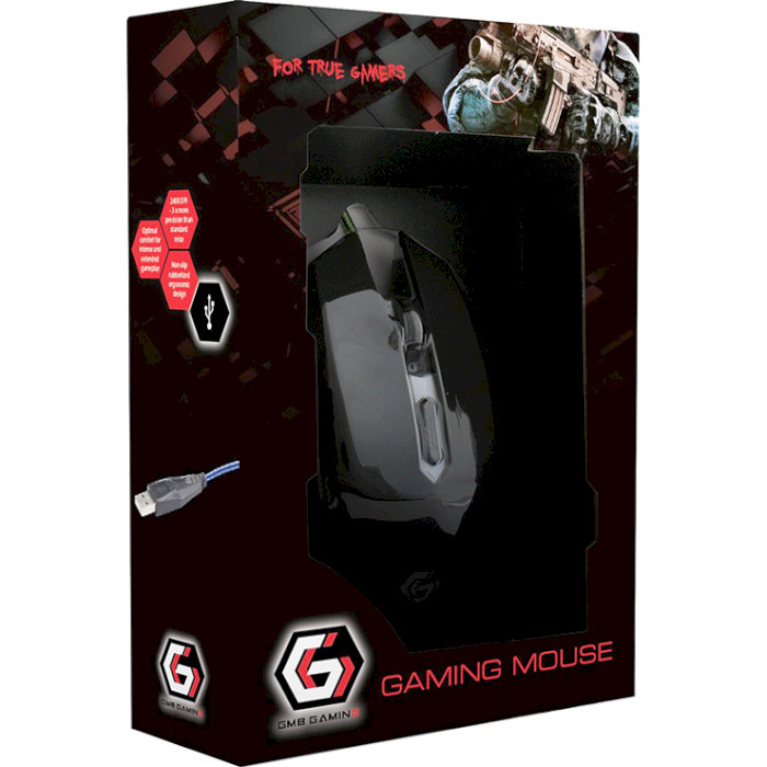 Миша ігрова GEMBIRD MUSG-001 Black/Red