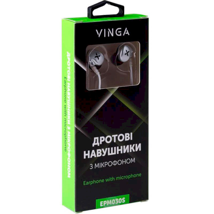 Навушники VINGA EPM030 Silver (EPM030S)