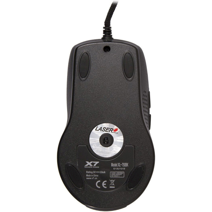 Миша ігрова A4TECH X7 XL-750BK Black