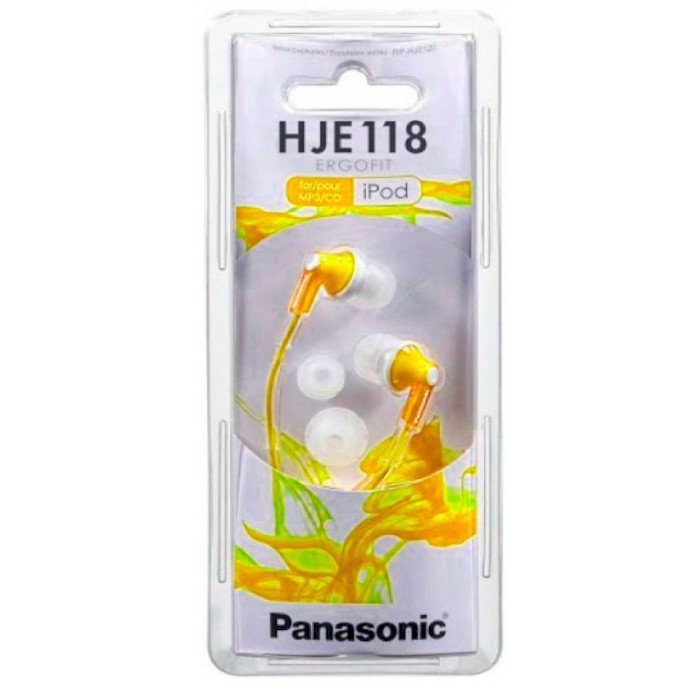 Наушники PANASONIC RP-HJE118GU Yellow (RP-HJE118GU-Y)