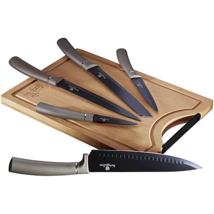 Набор кухонных ножей BERLINGER HAUS Metallic Line Carbon Edition 6пр (BH-2555)