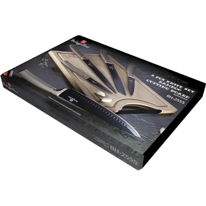 Набір кухонних ножів BERLINGER HAUS Metallic Line Carbon Edition 6пр (BH-2555)