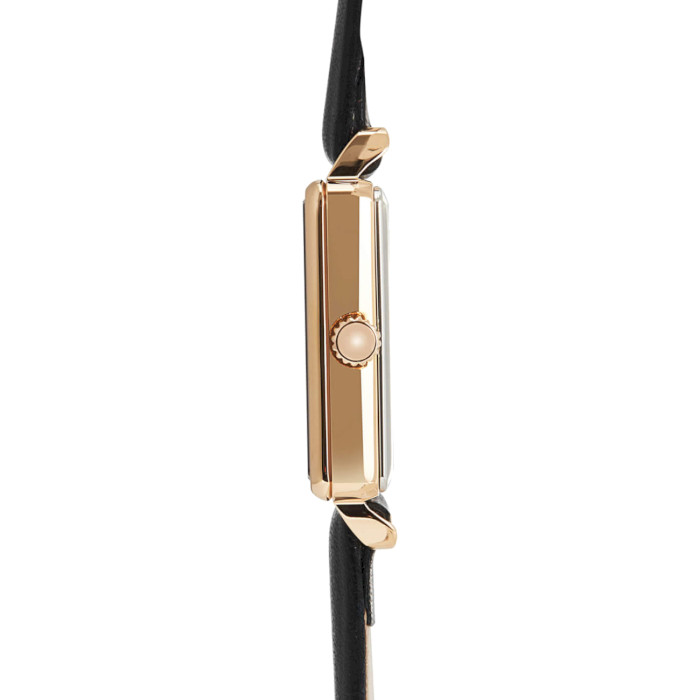 Часы ATLANTIC Elegance Square Rose Gold PVD Black (29041.44.61L)