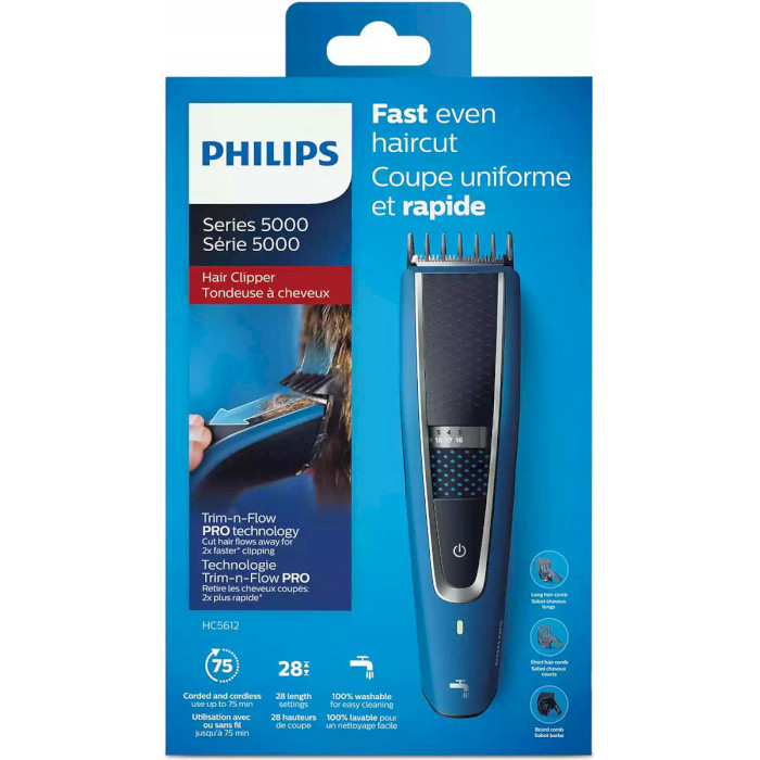 Машинка для стрижки волосся PHILIPS Hairclipper Series 5000 HC5612/15