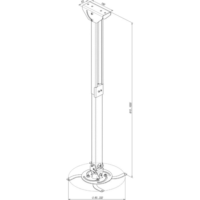 Кріплення для проєктора KSL CMPR-4-100