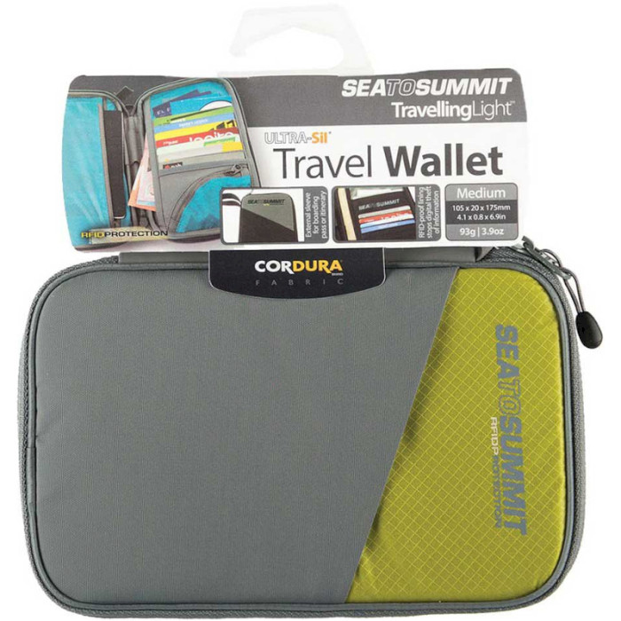 Портмоне SEA TO SUMMIT Travel Wallet Medium Lime Gray (ATLTWRFIDMLI)