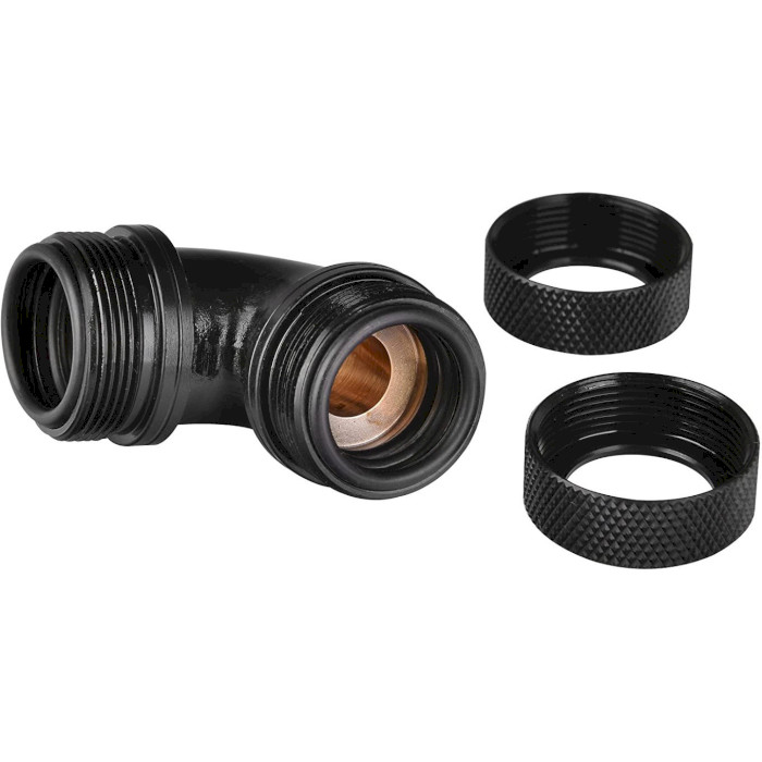 Фитинг угловой THERMALTAKE Pacific PETG Tube 90-Degree Dual Compression 16mm OD Black (CL-W099-CA00BL-A)