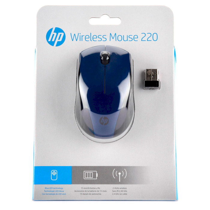 Мышь HP 220 Lumiere Blue (7KX11AA)