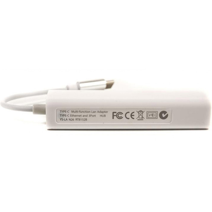 Сетевой адаптер с USB хабом POWERPLANT CA910397