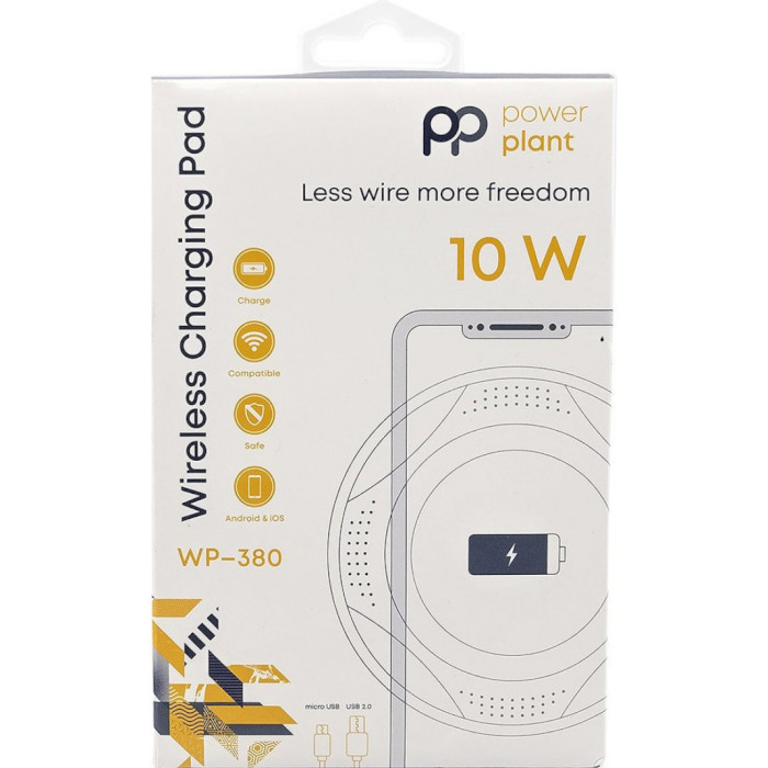Бездротовий зарядний пристрій POWERPLANT WP-380 (SC230143)