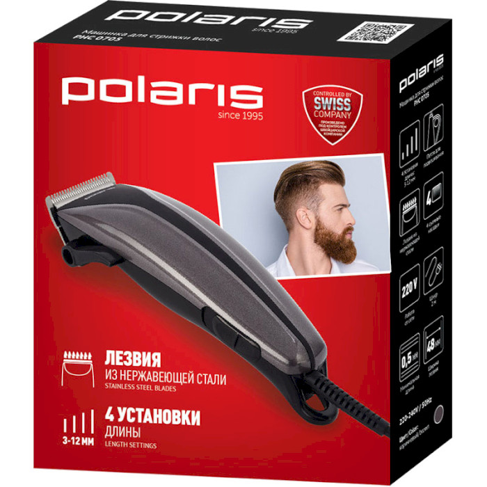 Машинка для стрижки волосся POLARIS PHC 0705 Brown
