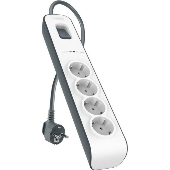 Мережевий фільтр BELKIN Surge Protector White, 4 розетки, 2xUSB, 2м (BSV401VF2M)