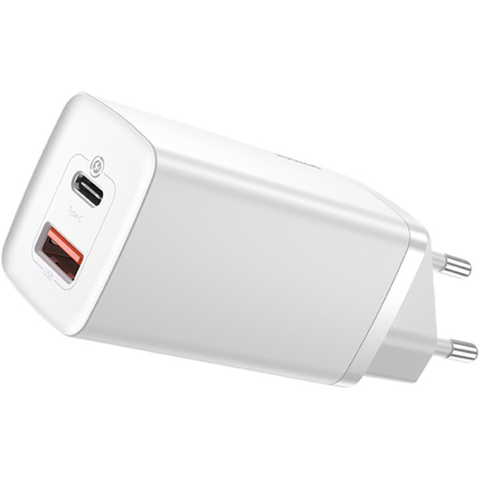 Зарядний пристрій BASEUS GaN2 Lite Quick Charger C+U 65W White (CCGAN2L-B02)