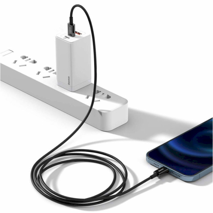 Кабель BASEUS Superior Series Fast Charging Data Cable Type-C to iP PD 20W 2м Black (CATLYS-C01)