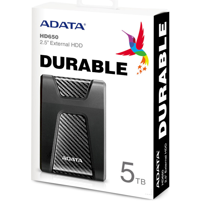 Портативный жёсткий диск ADATA HD650 5TB USB3.2 Black (AHD650-5TU31-CBK)