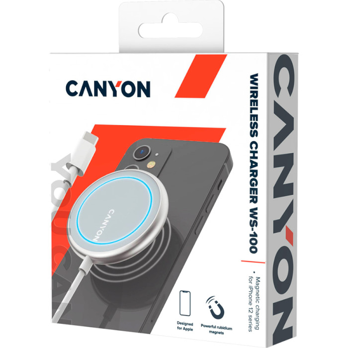 Беспроводное зарядное устройство CANYON WS-100 Wireless Charging Station for iPhone (CNS-WCS100)