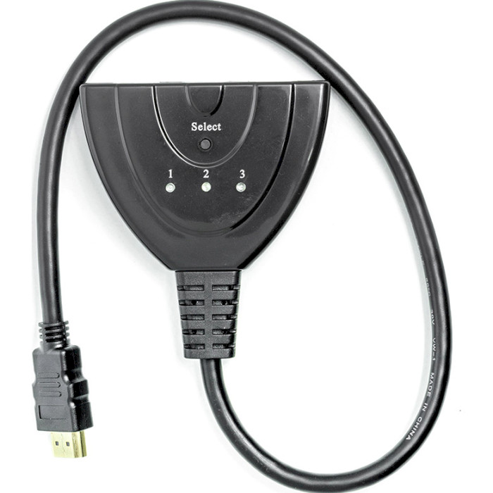 HDMI світч 3 to 1 POWERPLANT HDMI 3x1 (CA912070)
