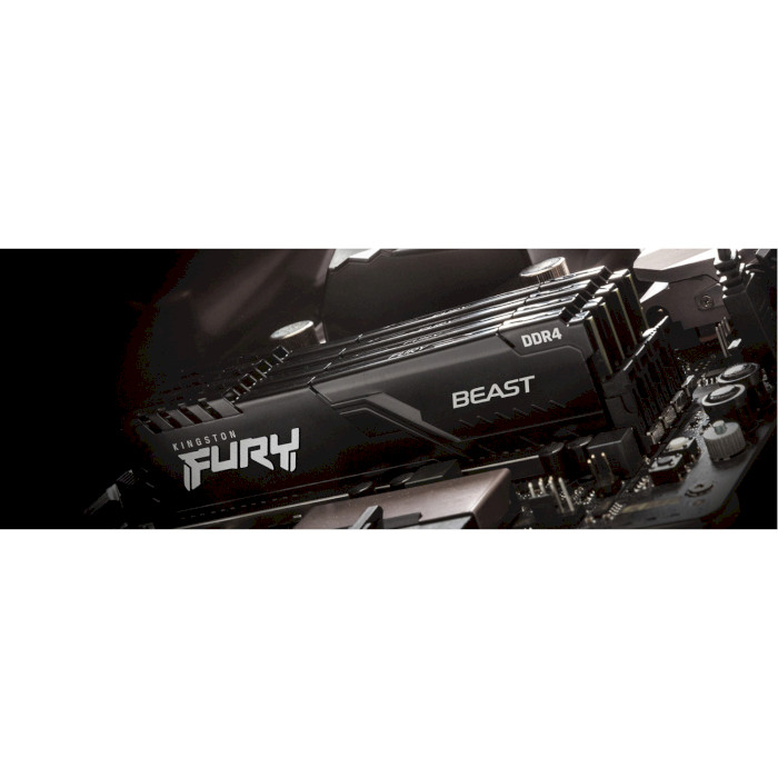 Модуль пам'яті KINGSTON FURY Beast Black DDR4 3200MHz 32GB Kit 2x16GB (KF432C16BB1K2/32)