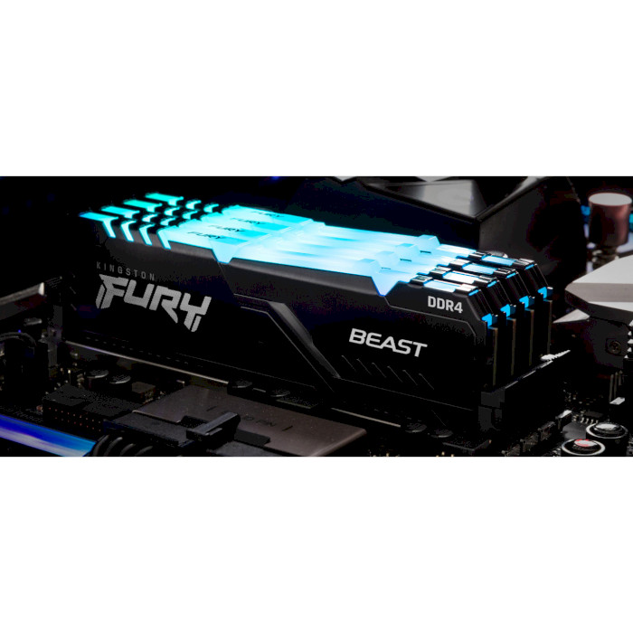 Модуль пам'яті KINGSTON FURY Beast RGB DDR4 3600MHz 32GB Kit 2x16GB (KF436C18BBAK2/32)