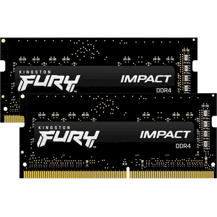 Модуль пам'яті KINGSTON FURY Impact SO-DIMM DDR4 3200MHz 16GB Kit 2x8GB (KF432S20IBK2/16)