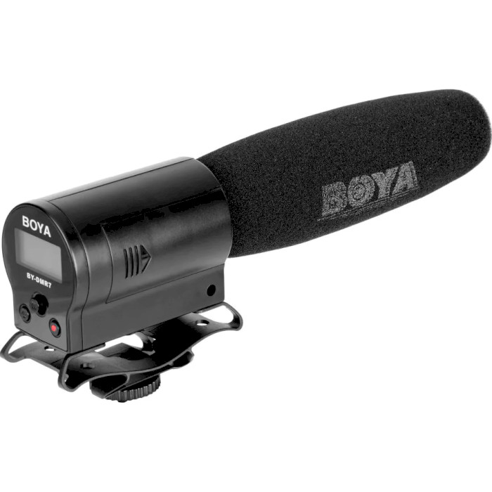 Микрофон накамерный BOYA BY-DMR7 Shotgun Microphone with Integrated Flash Recorder