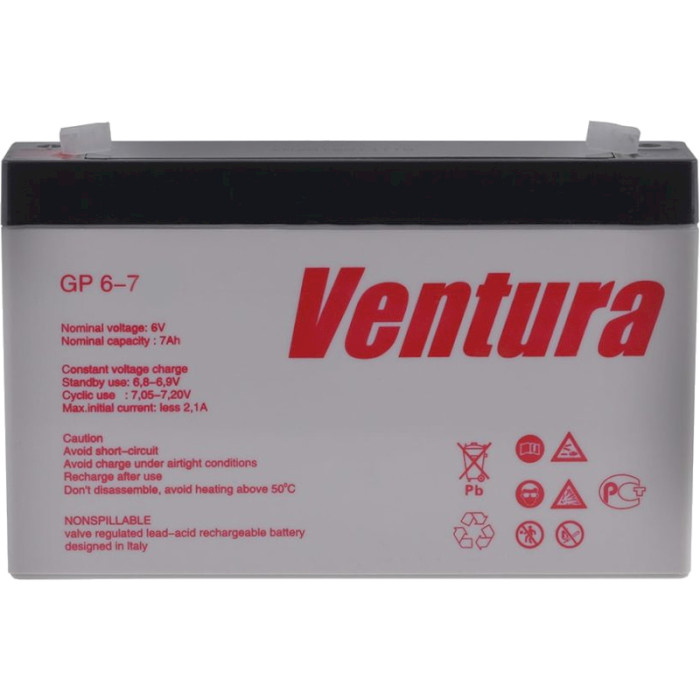 Акумуляторна батарея VENTURA GP 6-7 (6В, 7Агод)
