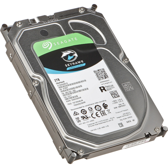 Жорсткий диск 3.5" SEAGATE SkyHawk 2TB SATA/256MB (ST2000VX015)