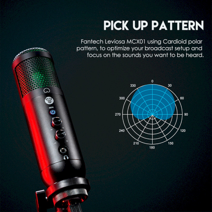 Мікрофон для стримінгу/подкастів FANTECH MCX-01 Leviosa