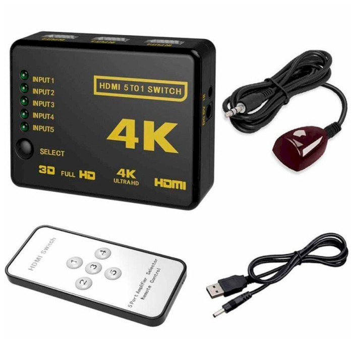 HDMI світч 5 to 1 VOLTRONIC YT-S HDMI4K*2K-3D