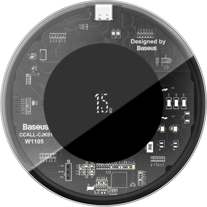 Бездротовий зарядний пристрій BASEUS Simple Wireless Charger 15W Updated Version (WXJK-BA02)