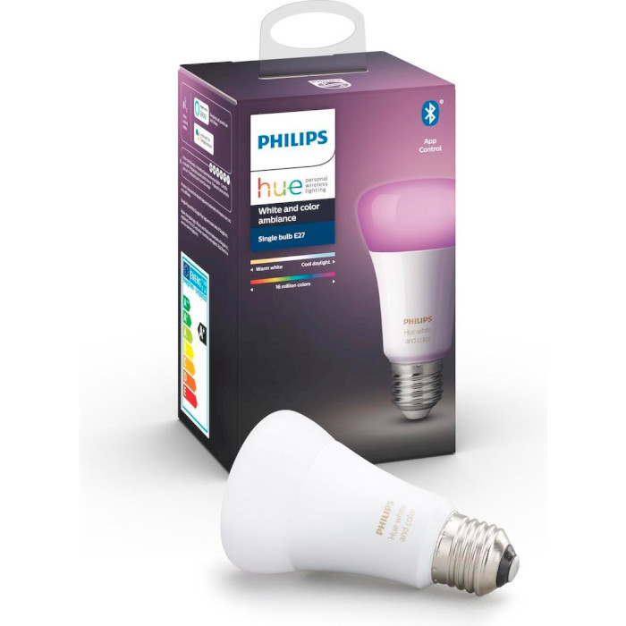 Умная лампа PHILIPS HUE White and Color Ambiance E27 9W 2000-6500K (929002216824)