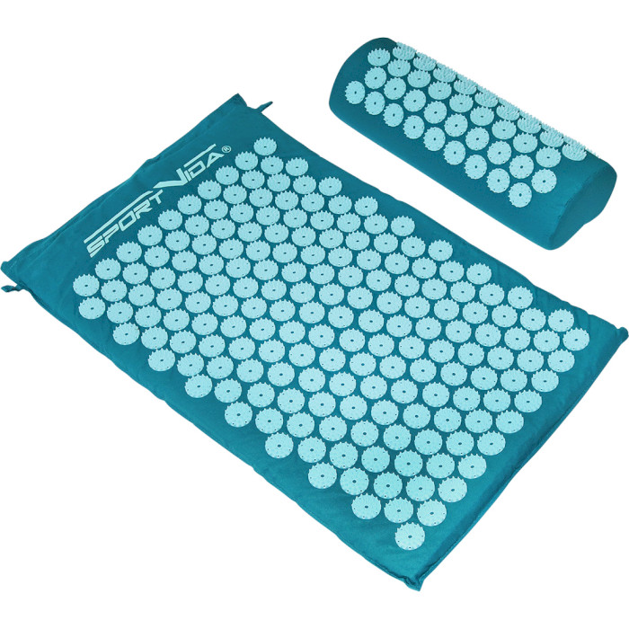 Акупунктурний килимок (аплікатор Кузнєцова) з валиком SPORTVIDA 66x40cm Blue (SV-HK0283)
