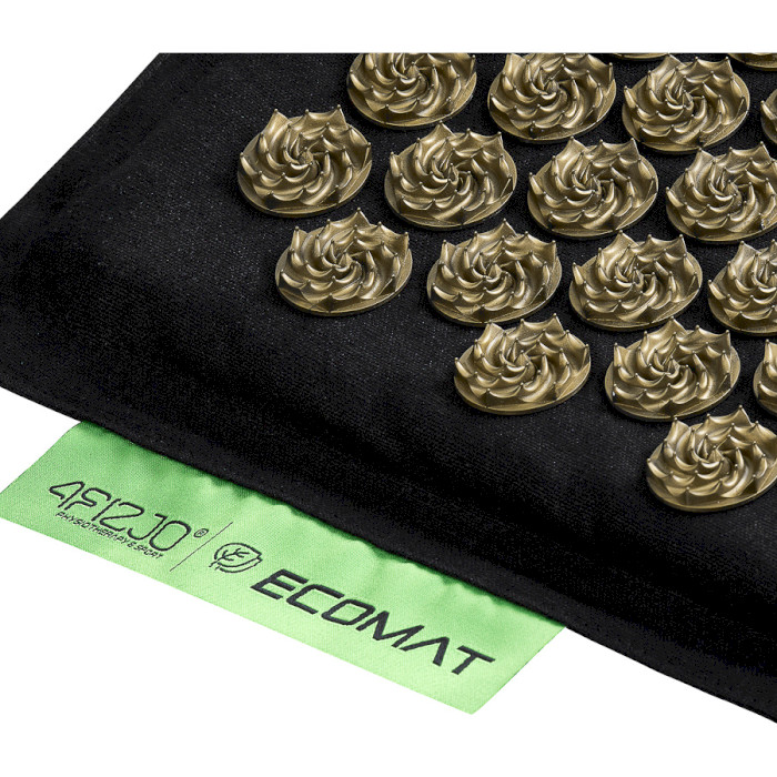 Акупунктурний килимок (аплікатор Кузнєцова) з подушкою 4FIZJO Eco Mat 68x42cm Black/Gold (4FJ0179)