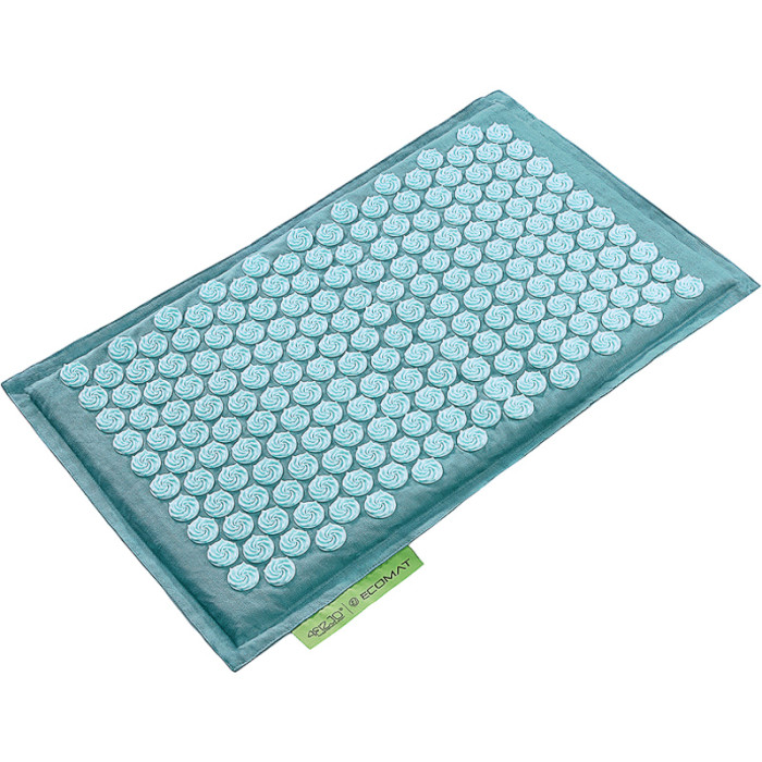 Акупунктурний килимок (аплікатор Кузнєцова) з подушкою 4FIZJO Eco Mat 68x42cm Turquoise (4FJ0180)