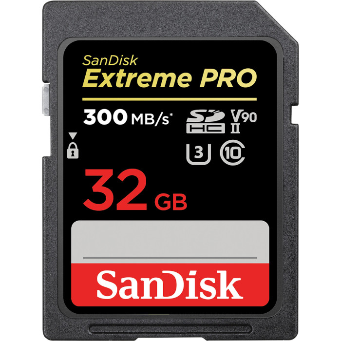 Карта пам'яті SANDISK SDHC Extreme Pro 32GB UHS-II U3 V90 Class 10 (SDSDXDK-032G-GN4IN)