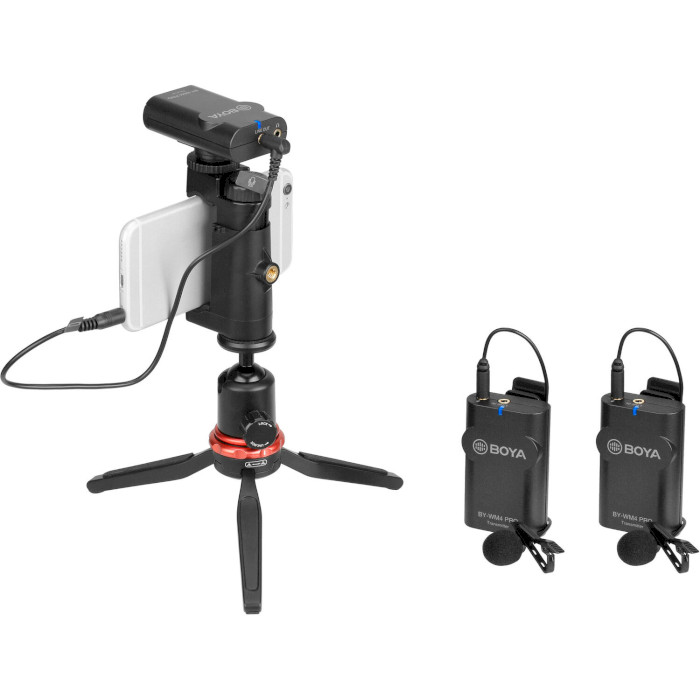 Микрофонная система BOYA BY-WM4 Pro-K2 Two-Person Camera-Mount Wireless Omni Lavalier Microphone System
