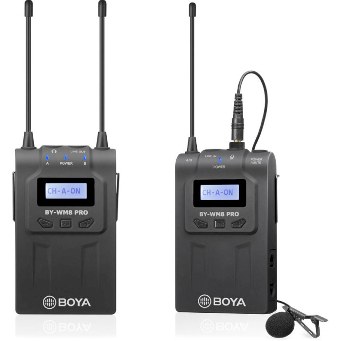 Мікрофонна система BOYA BY-WM8 Pro-K2 UHF Dual-Channel Wireless Lavalier System