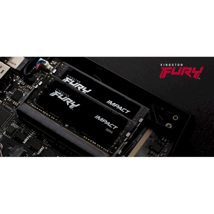 Модуль пам'яті KINGSTON FURY Impact SO-DIMM DDR4 2666MHz 32GB Kit 2x16GB (KF426S16IBK2/32)