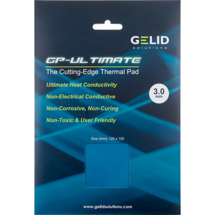Термопрокладка GELID SOLUTIONS GP-Ultimate Thermal Pad 120x120x3.0mm (TP-GP04-S-E)