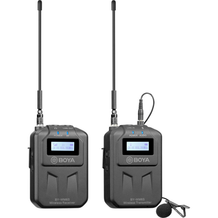Микрофонная система BOYA BY-WM6S Camera-Mount Wireless Omni Lavalier Microphone System